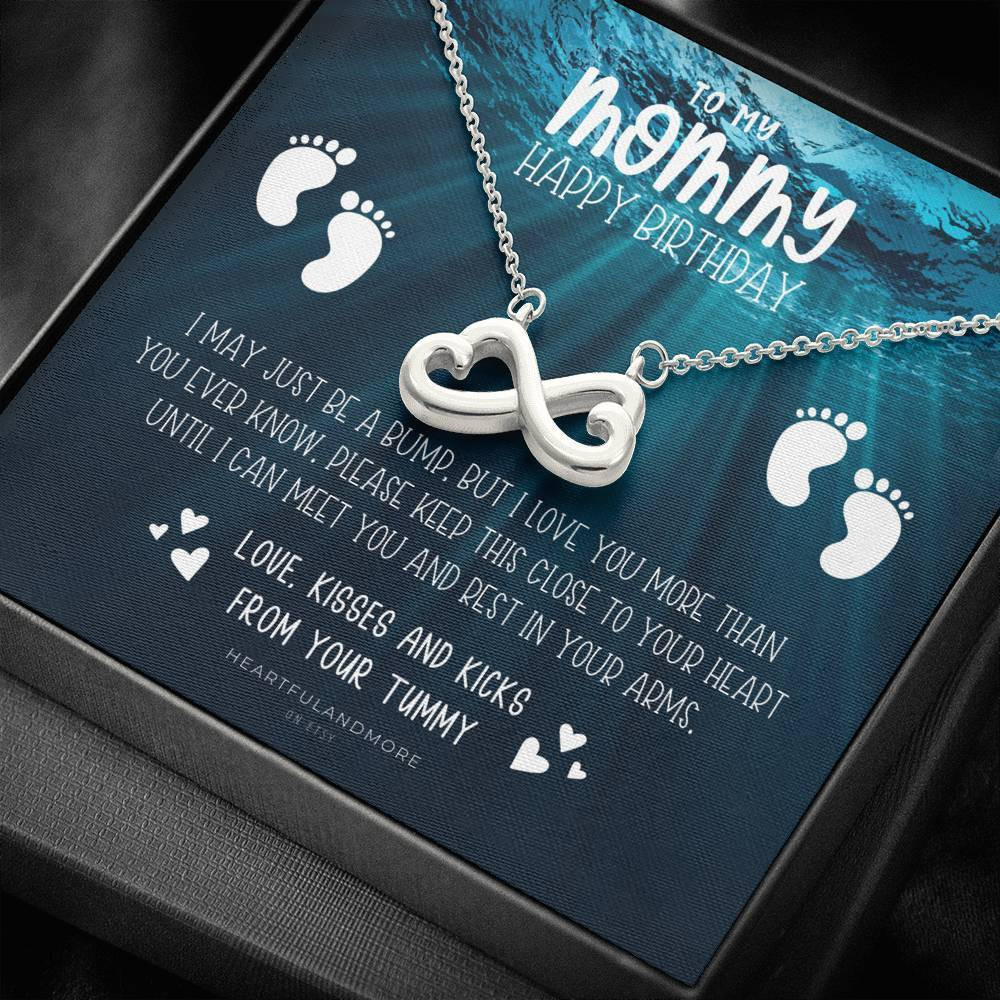 Ocean World Infinity Heart Necklace Gift For Mom Until We Can Meet You