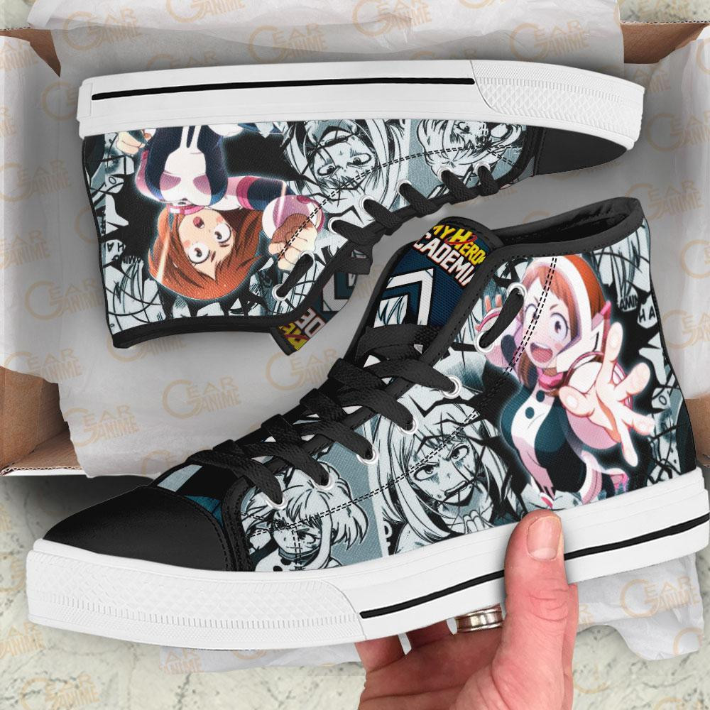 Ochako Uraraka High Top Shoes Custom Anime My Hero Academia Sneakers