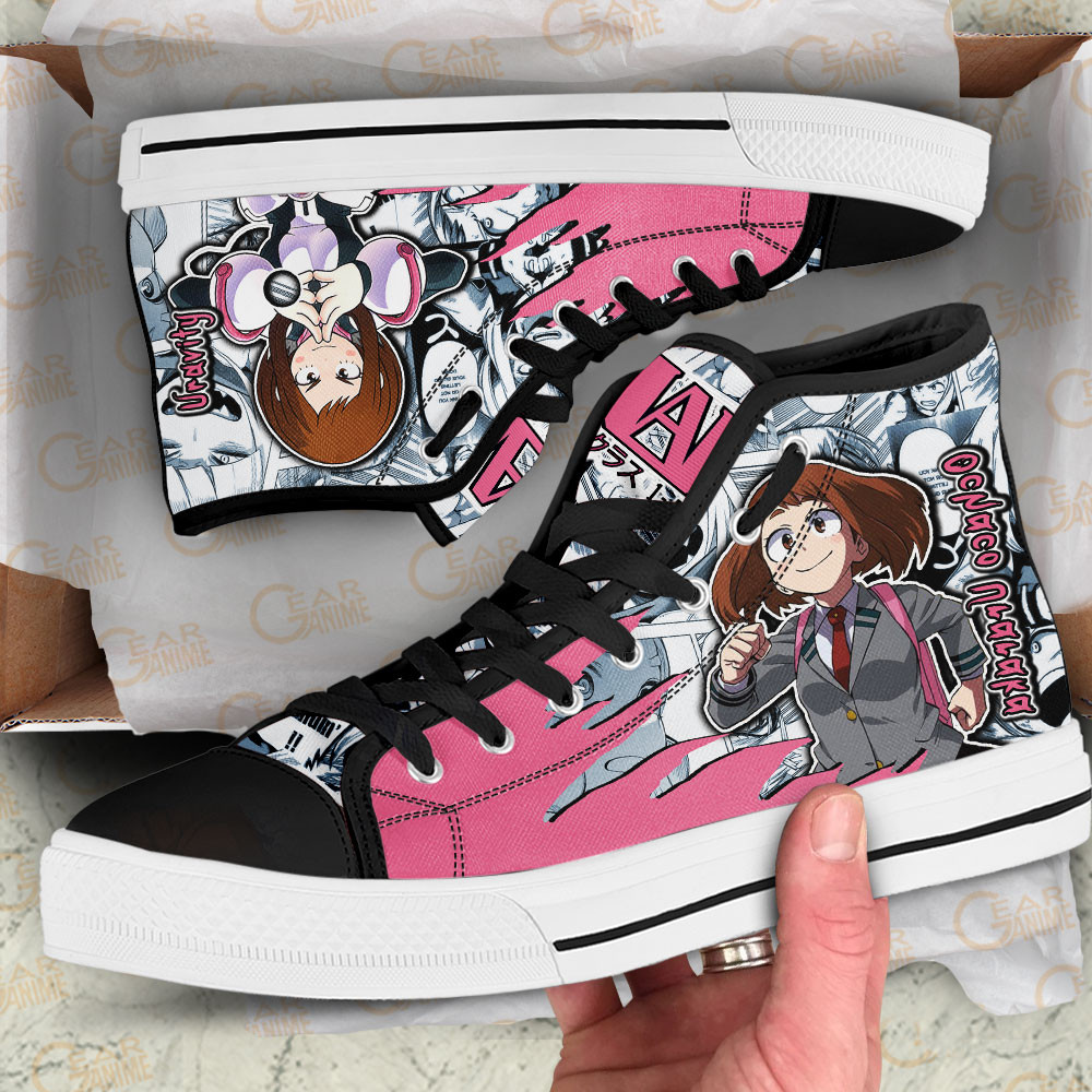 Ochako Uraraka High Top Shoes Custom My Hero Academia Anime Sneakers