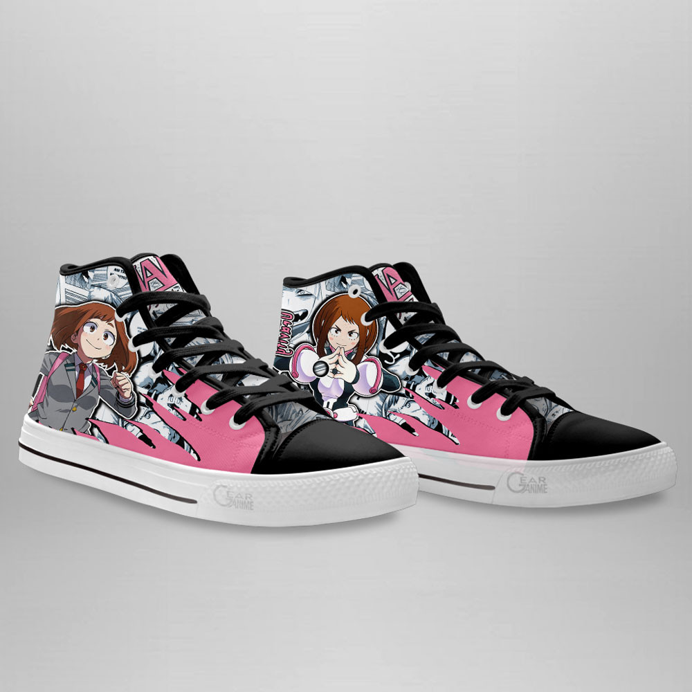 Ochako Uraraka High Top Shoes Custom My Hero Academia Anime Sneakers