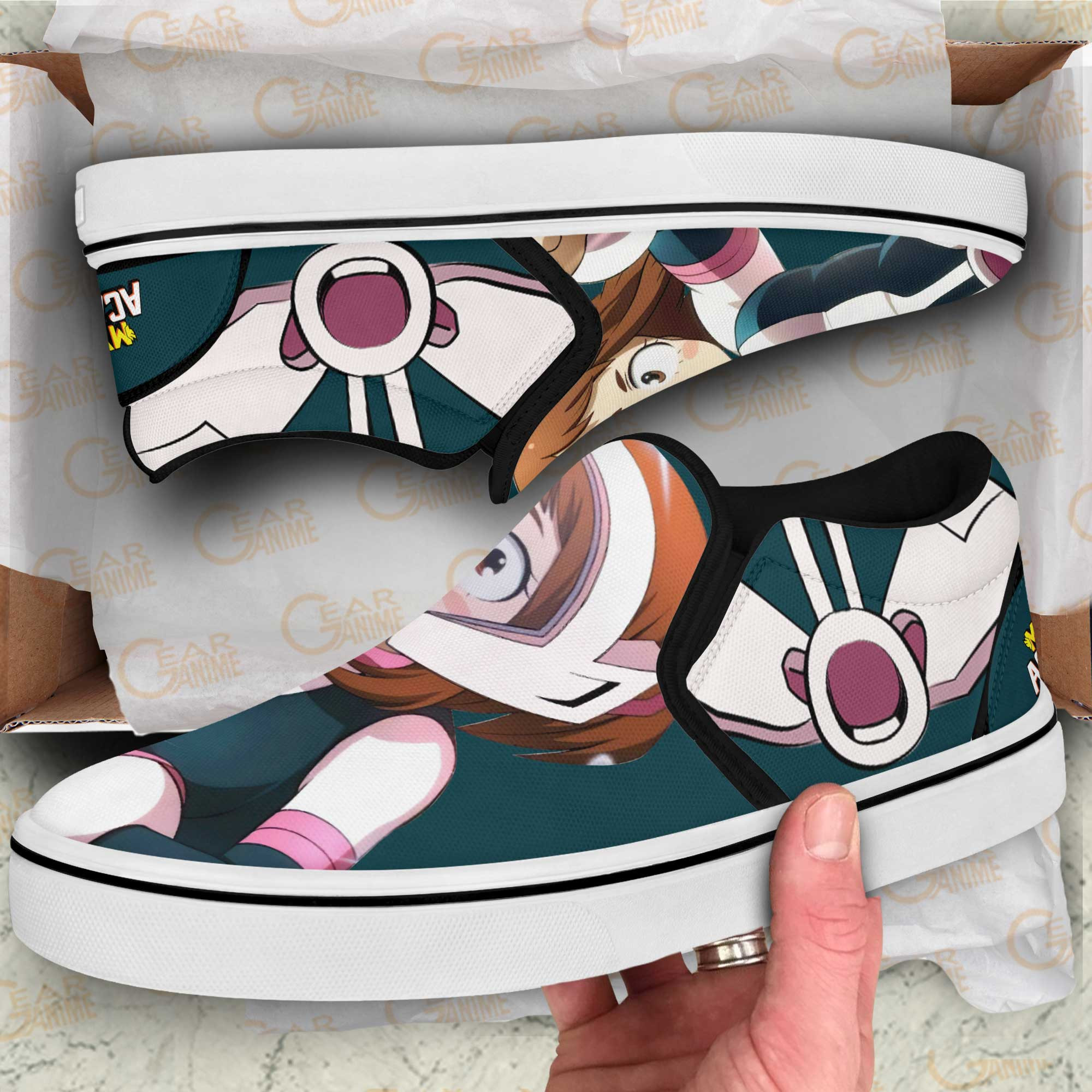 Ochako Uraraka Slip-On Shoes Canvas My Hero Academia Custom Anime Shoes