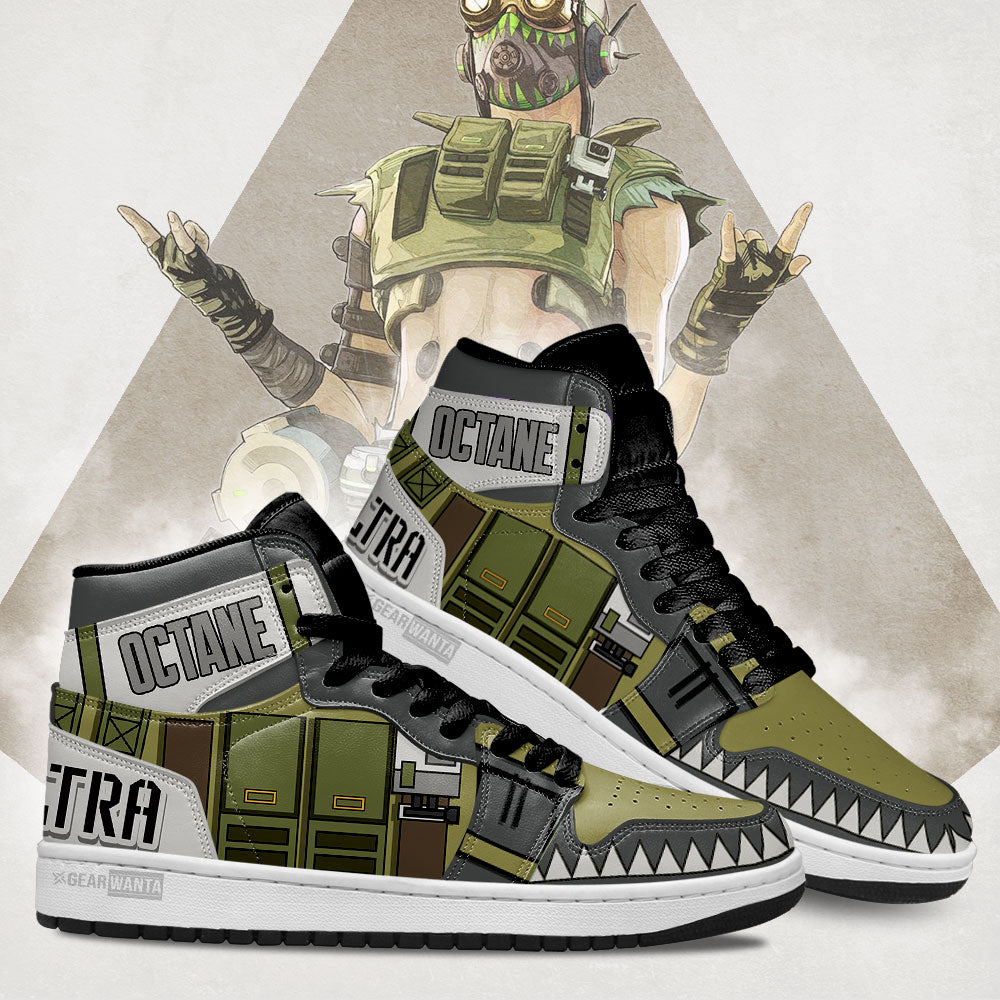 Octane Apex Legends AJ1 Sneakers Uniform Shoes, Air Jordan Hightop