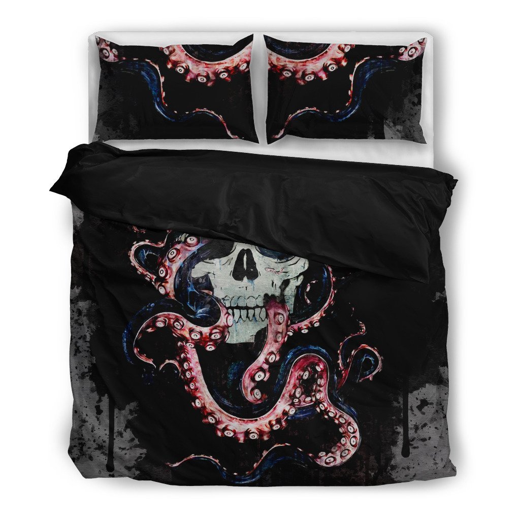 Octopus Andkull 3D Customized Duvet Cover Bedding Set