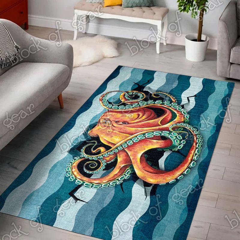 Octopus Living Room Rectangle Rug