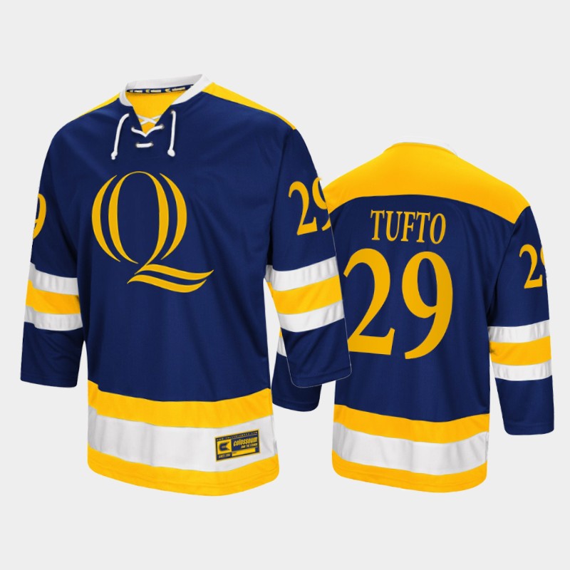 Odeen Tufto #29 Quinnipiac Bobcats College Navy Jersey