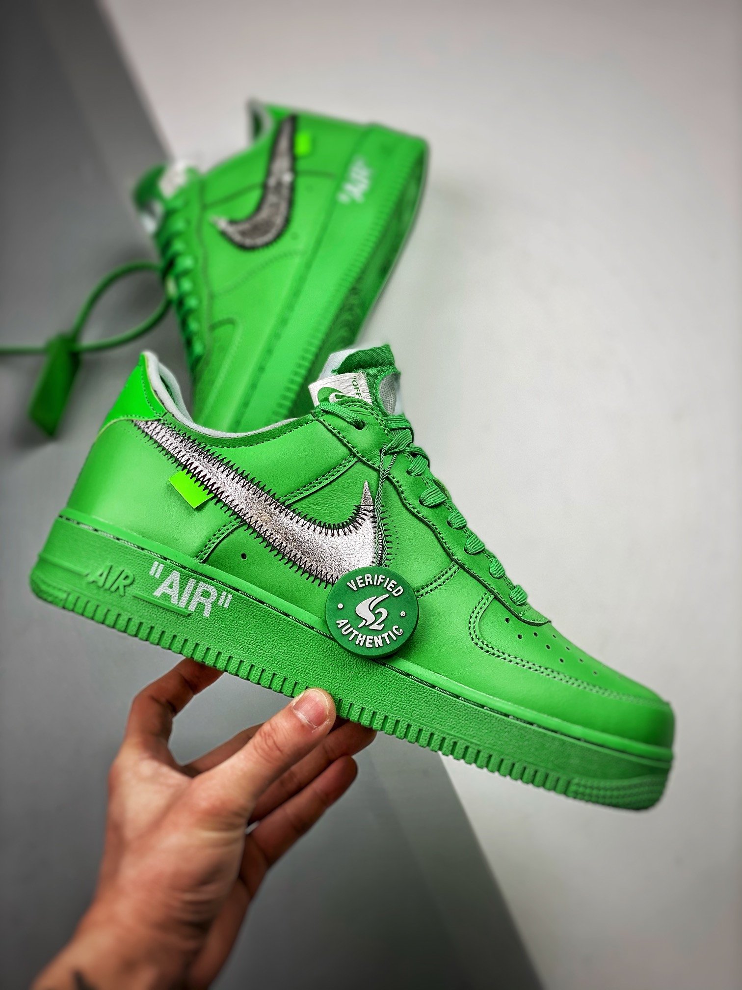 Off-White x Nike Air Force 1 Low “Light Green Spark” For Sale