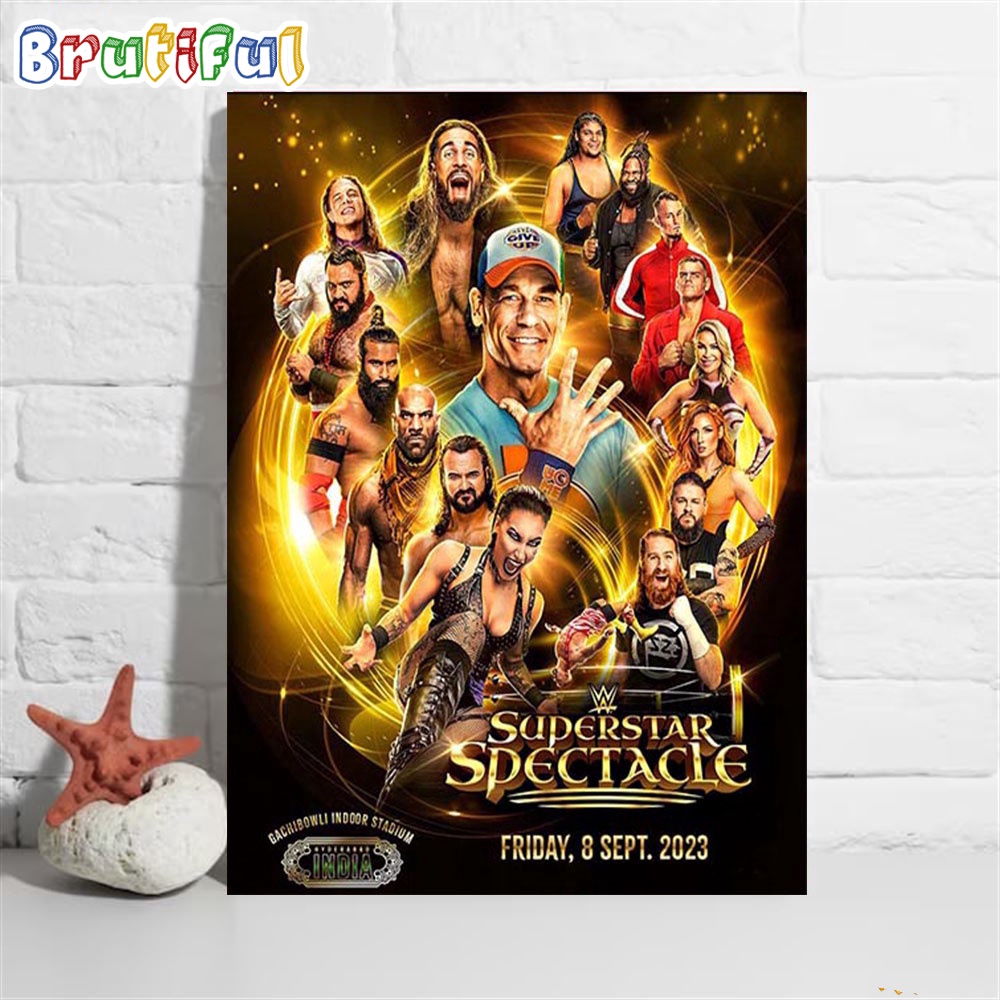 Official Poster For WWE Superstar Spectacle 8 Sept 2023 Wall Art Poster Canvas