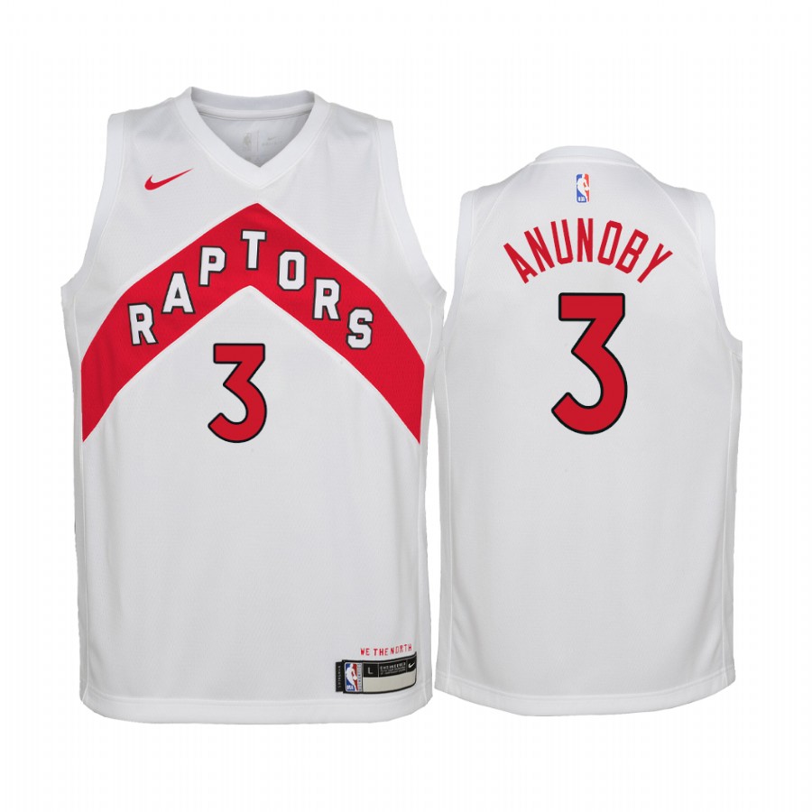 OG Anunoby Toronto Raptors 2020-21 Association Youth Jersey - White