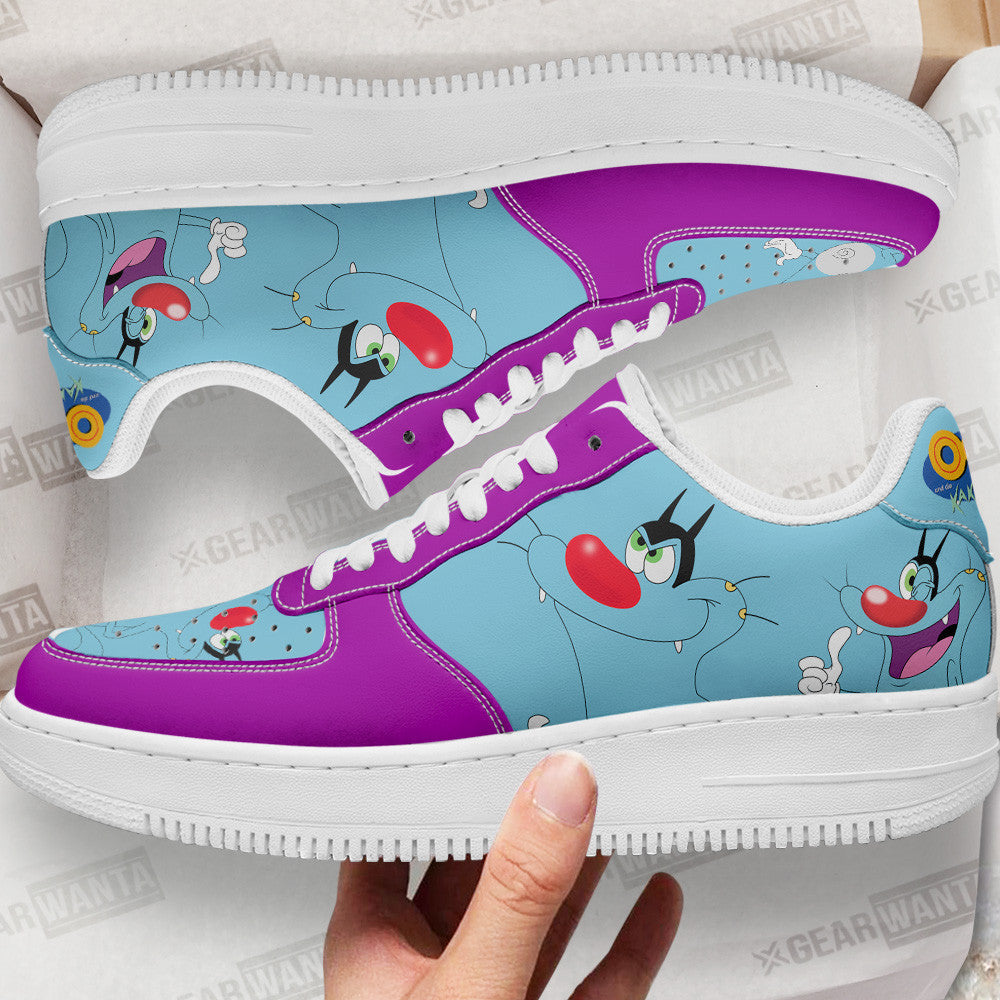 Oggy Air Sneakers Custom Oggy and the Cockroaches Cartoon Shoes