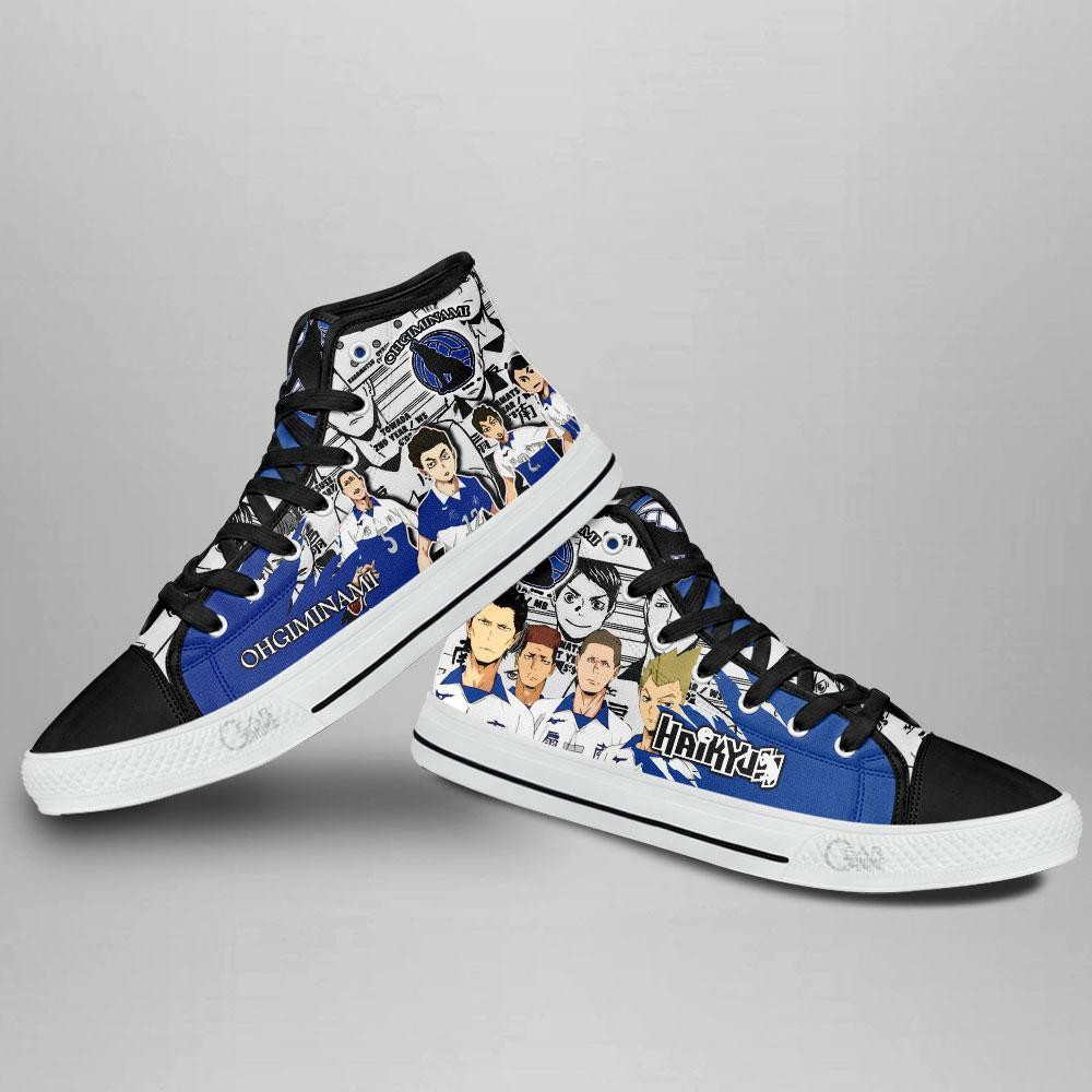 Ohgiminami High High Top Shoes Custom Manga Anime Haikyuu Sneakers