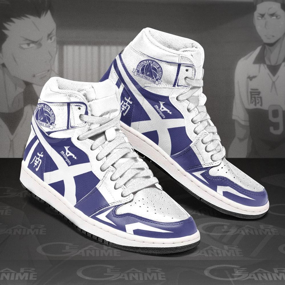 Ohgiminami High JD1s Sneakers Haikyuu Anime Shoes, Air Jordan Hightop