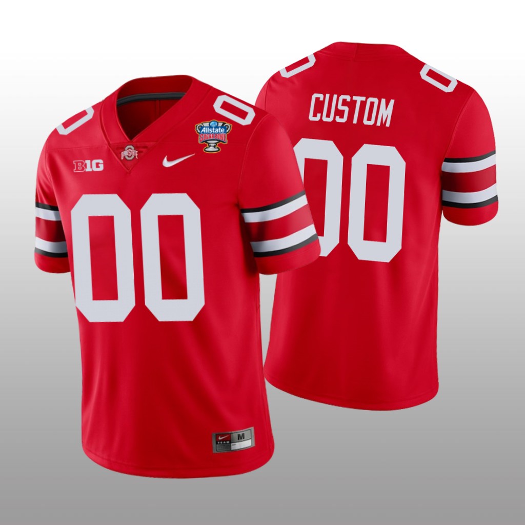 Ohio State Buckeyes Custom Scarlet College Jersey 2021 Sugar Bowl - Men's
