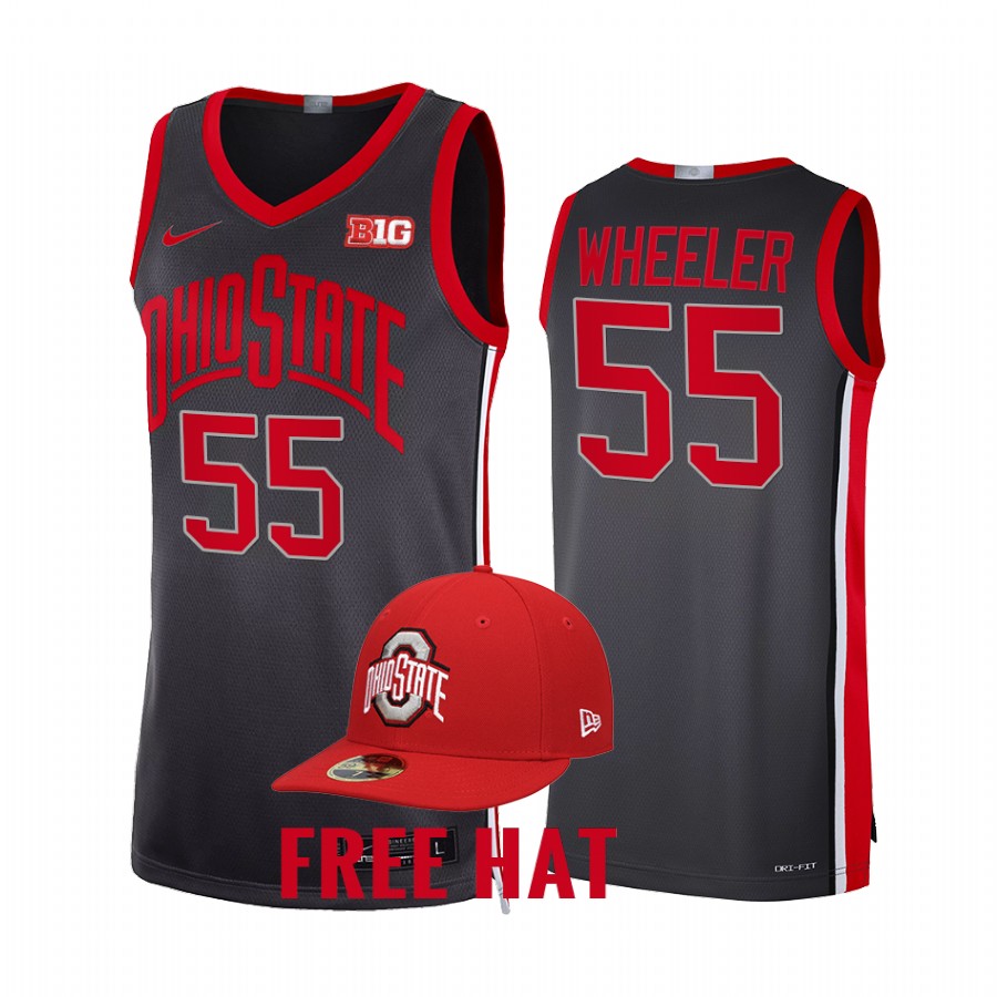 Ohio State Buckeyes Jamari Wheeler Jersey 2021-22 Throwback 90s Gray Limited Uniform