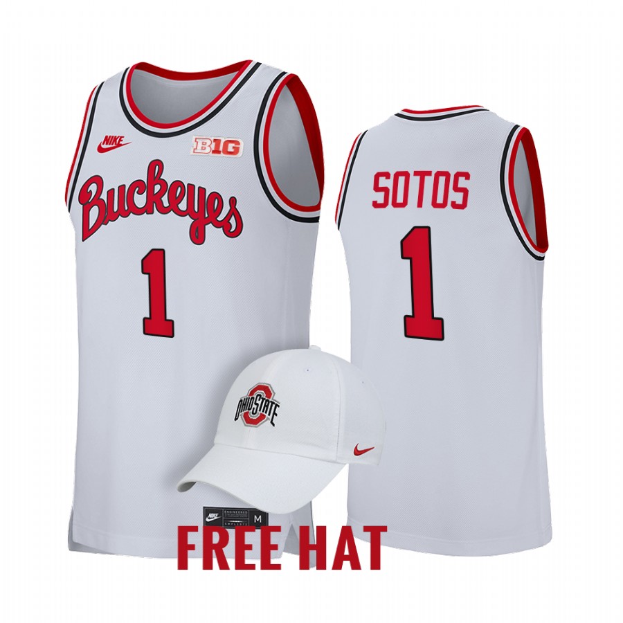Ohio State Buckeyes Jimmy Sotos Jersey 2021-22 College Sotos Retro Uniform