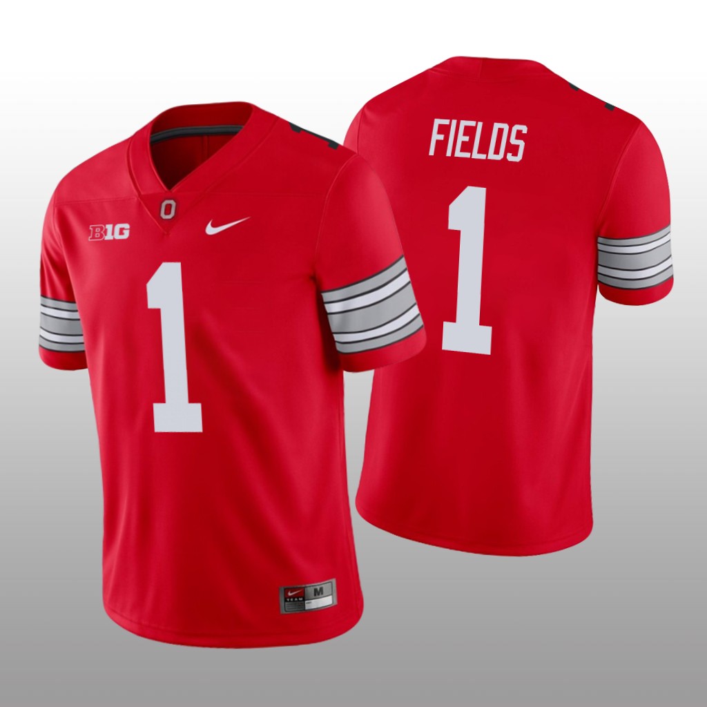 Ohio State Buckeyes Justin Fields Scarlet Player Jersey Alumni Game - Men's