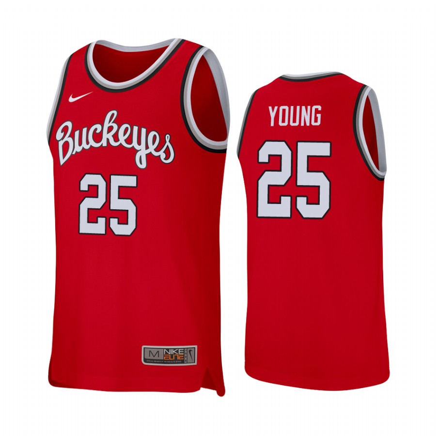 Ohio State Buckeyes Kyle Young Scarlet College Baketball Jersey