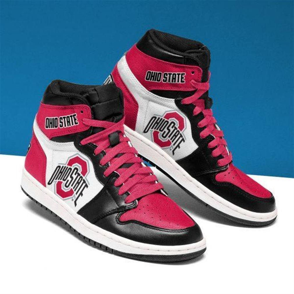 Ohio State Buckeyes NCAA Fashion The best Sneakers Basketball Shoes Leather High Top Air Jordan Sneaker, Air Jordan Hightop