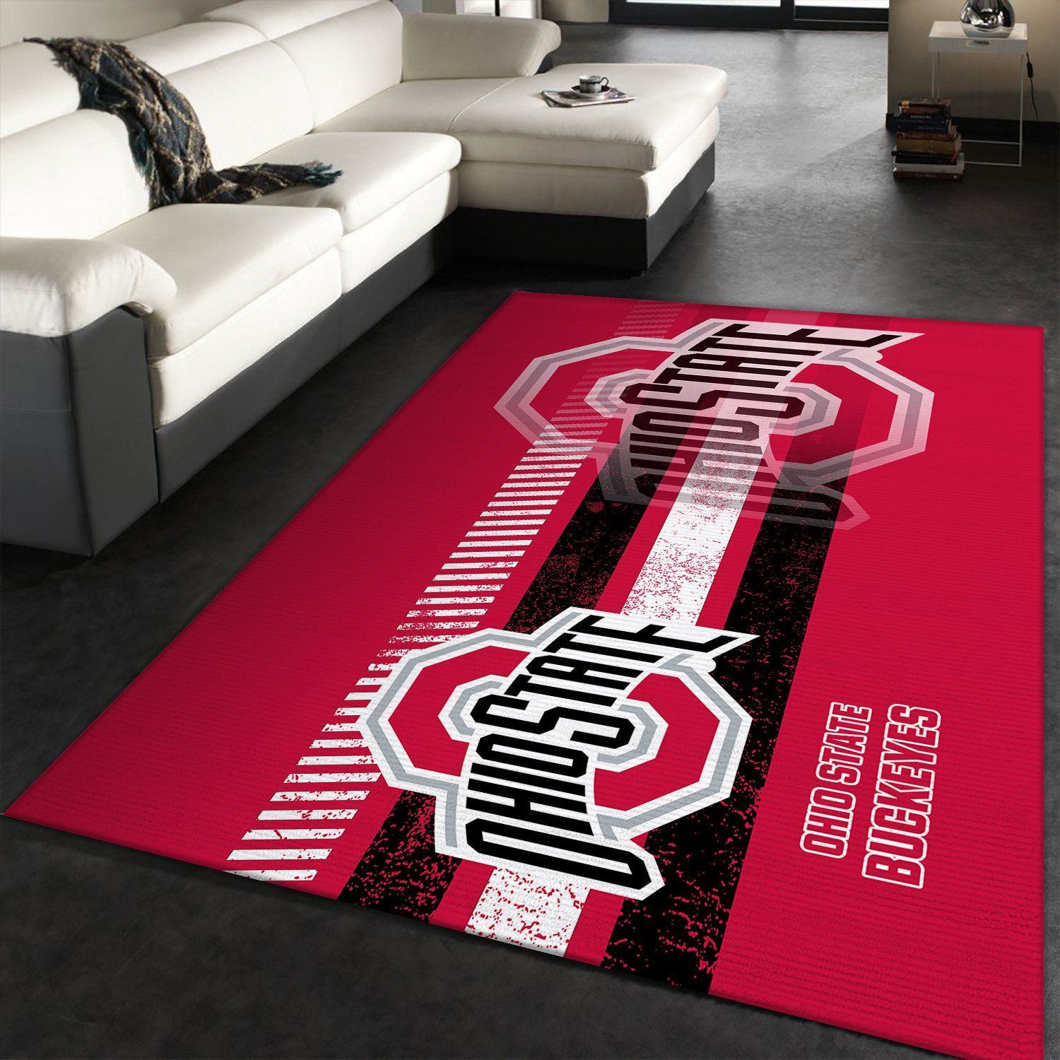Ohio State Buckeyes Rectangle Rug – Custom Size And Printing