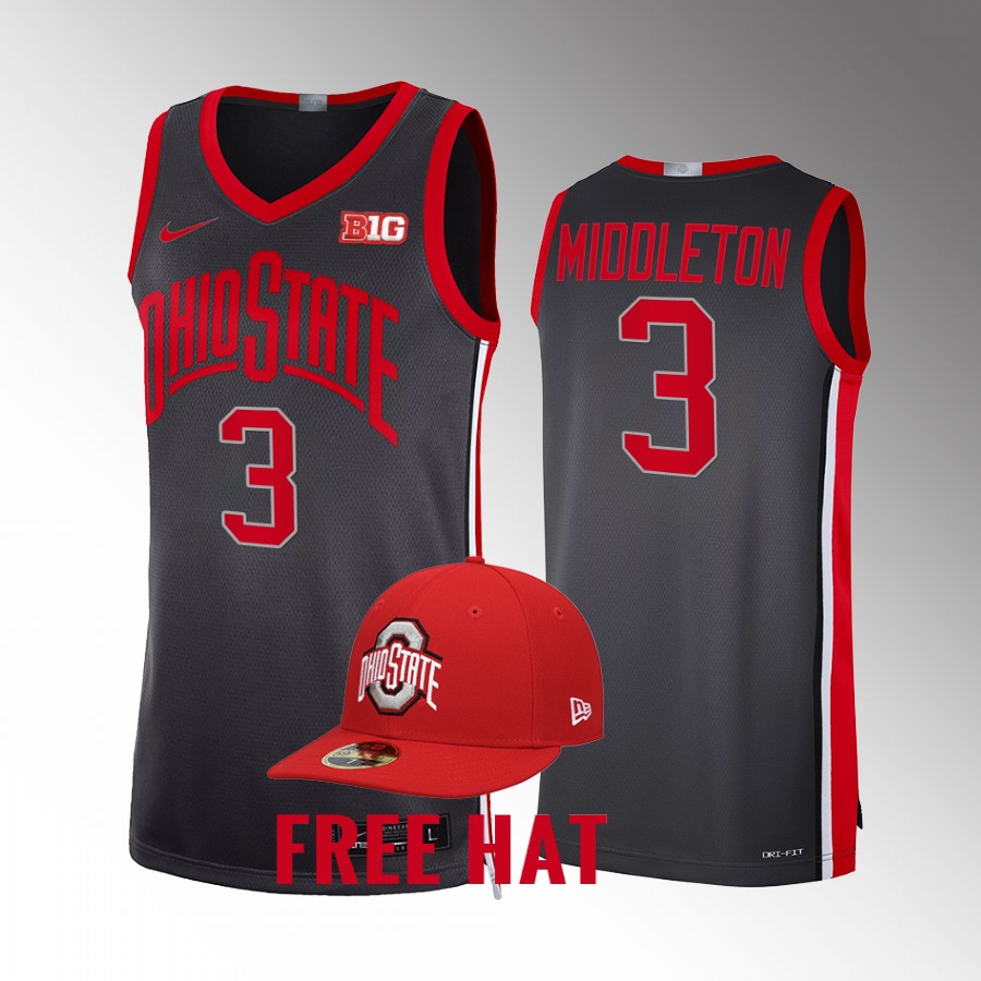 Ohio State Buckeyes Scotty Middleton Jersey Limited Black Class of 2023 Uniform