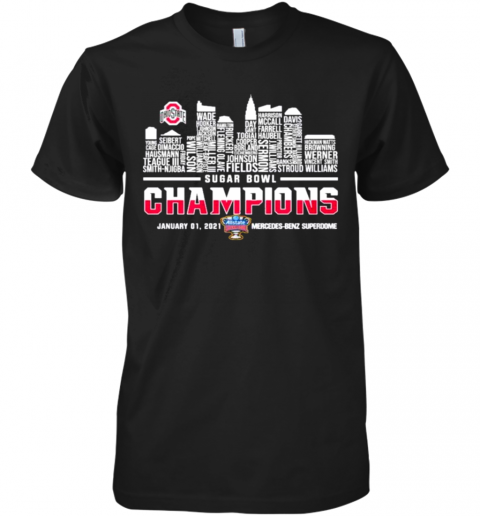 Ohio State Buckeyes Sugar Bowl Champion Mercedes Benz Superdome Premium T-Shirt