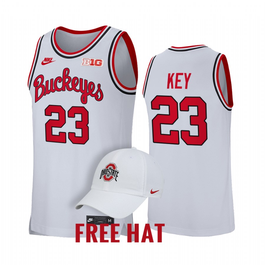 Ohio State Buckeyes Zed Key Jersey 2021-22 College Key Retro Uniform