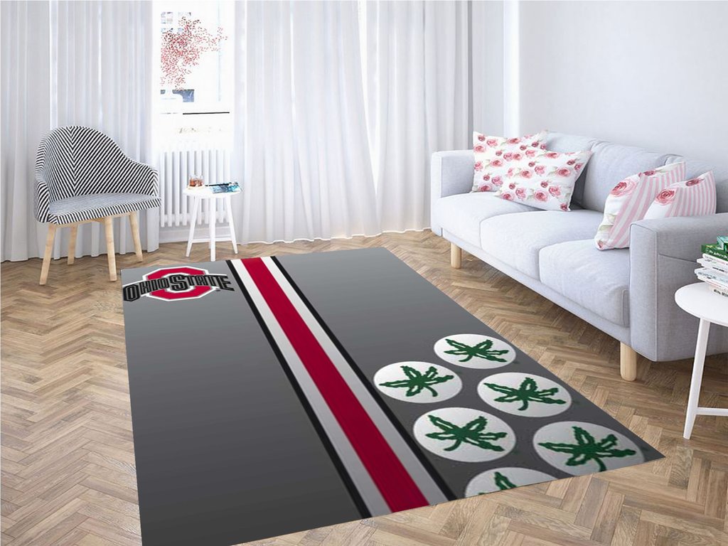 Ohio State University Living Room Modern Carpet Rectangle Rug