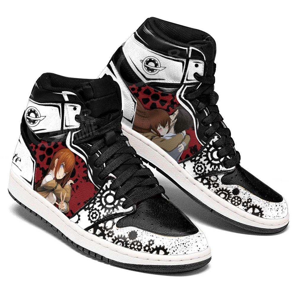 Okabe Rintarou and Makise Kurisu JD1s Sneakers Steins Gate Anime Shoes, Air Jordan Hightop