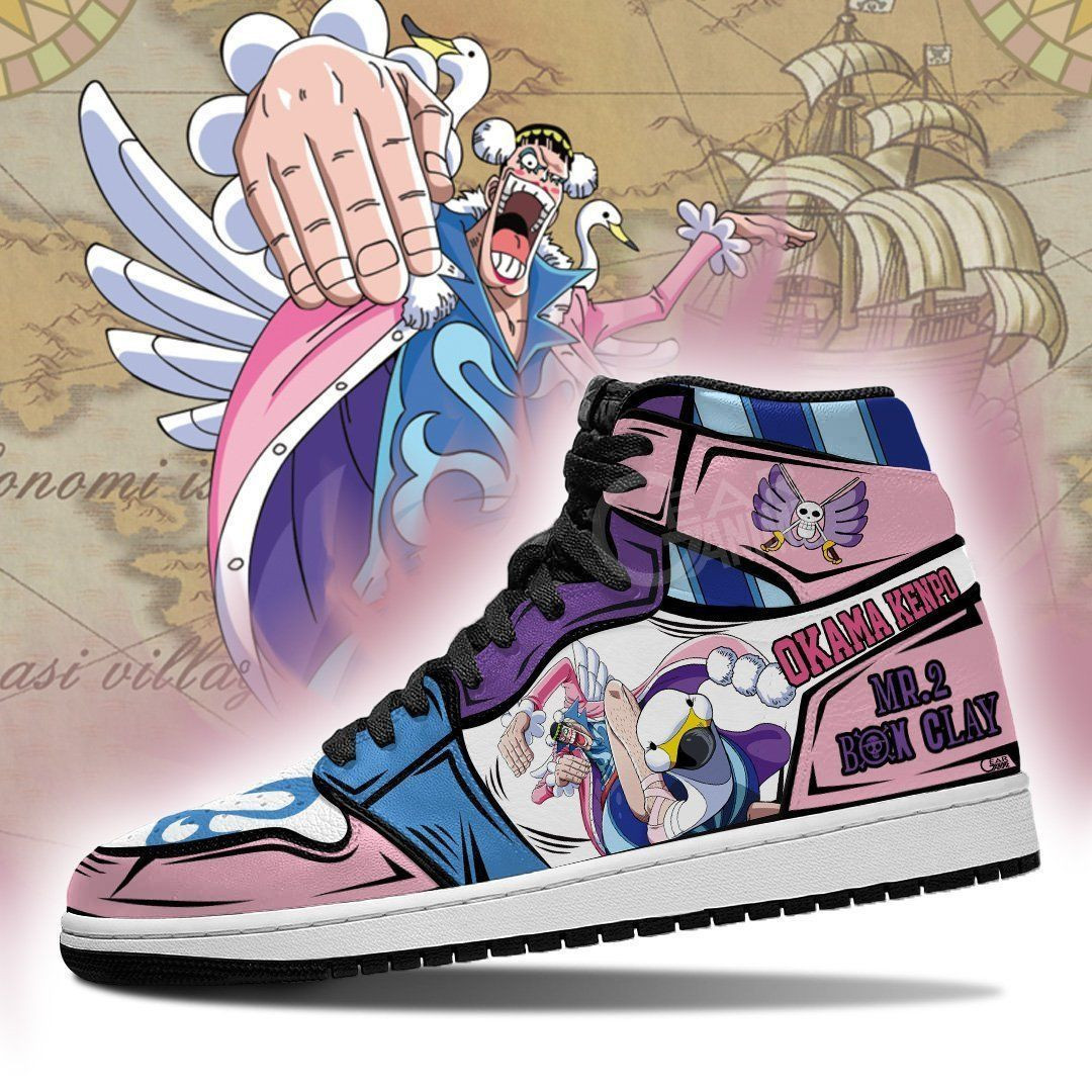 Okama Kenpo Skill One Piece Anime 1 High Top Air Jordan Sneaker, Air Jordan Hightop