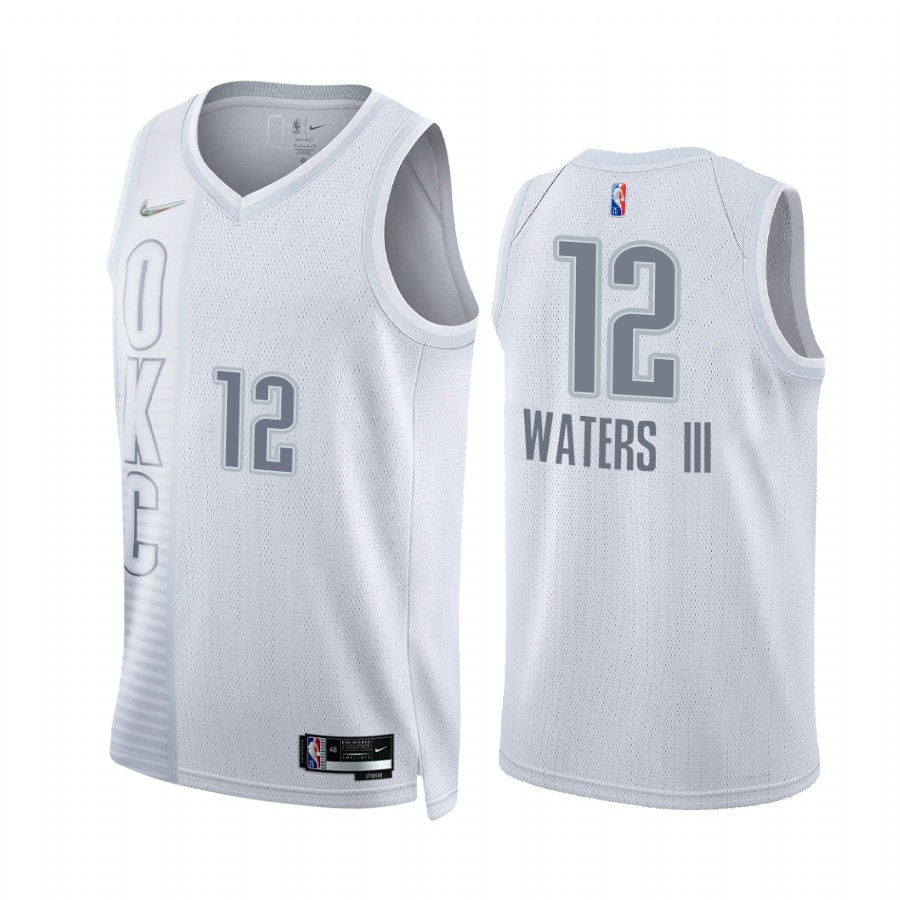 OKC Thnder Lindy Waters III City Edition White 2022 Jersey 75th Diamond Badge