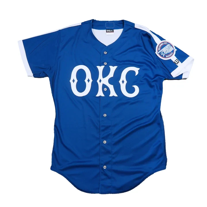 Oklahoma City Los Angeles Dodgers OKC Blue Jersey - All Stitched