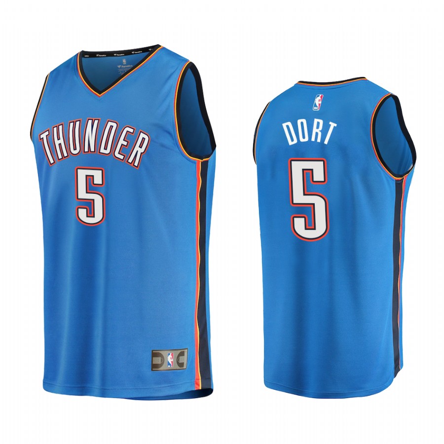 Oklahoma City Thunder #5 Luguentz Dort Jersey 2021 White Icon Edition