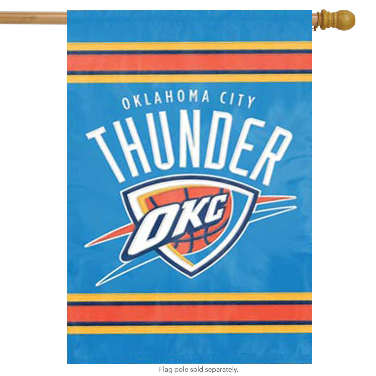 Oklahoma City Thunder Applique Garden Flag, House Flag