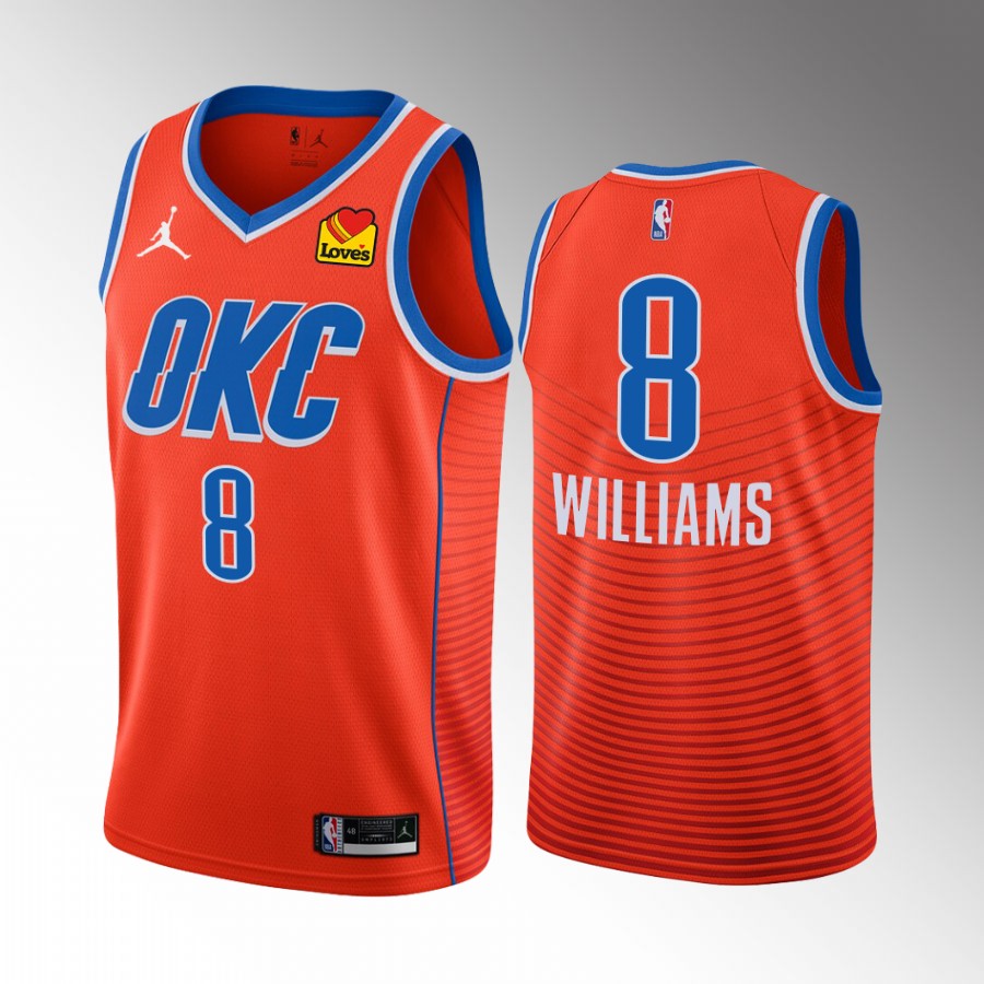 Oklahoma City Thunder Jalen Williams 2022-23 Statement Edition Orange #8 Jersey Swingman