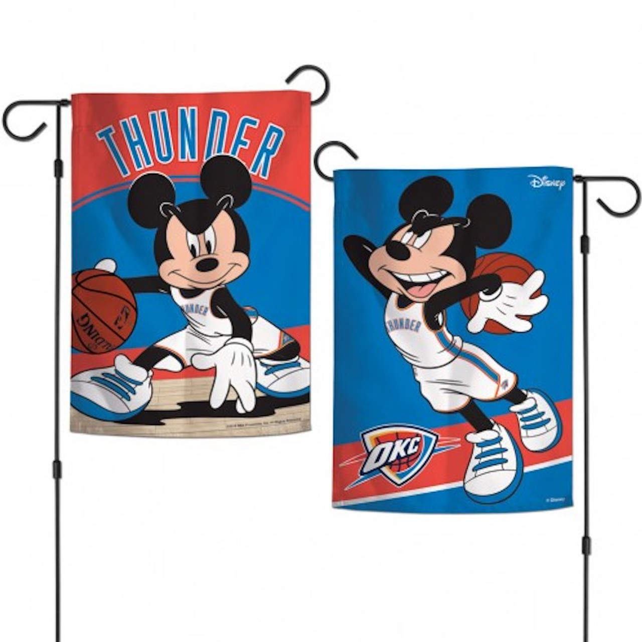 Oklahoma City Thunder Mickey Mouse Garden Flag, House Flag