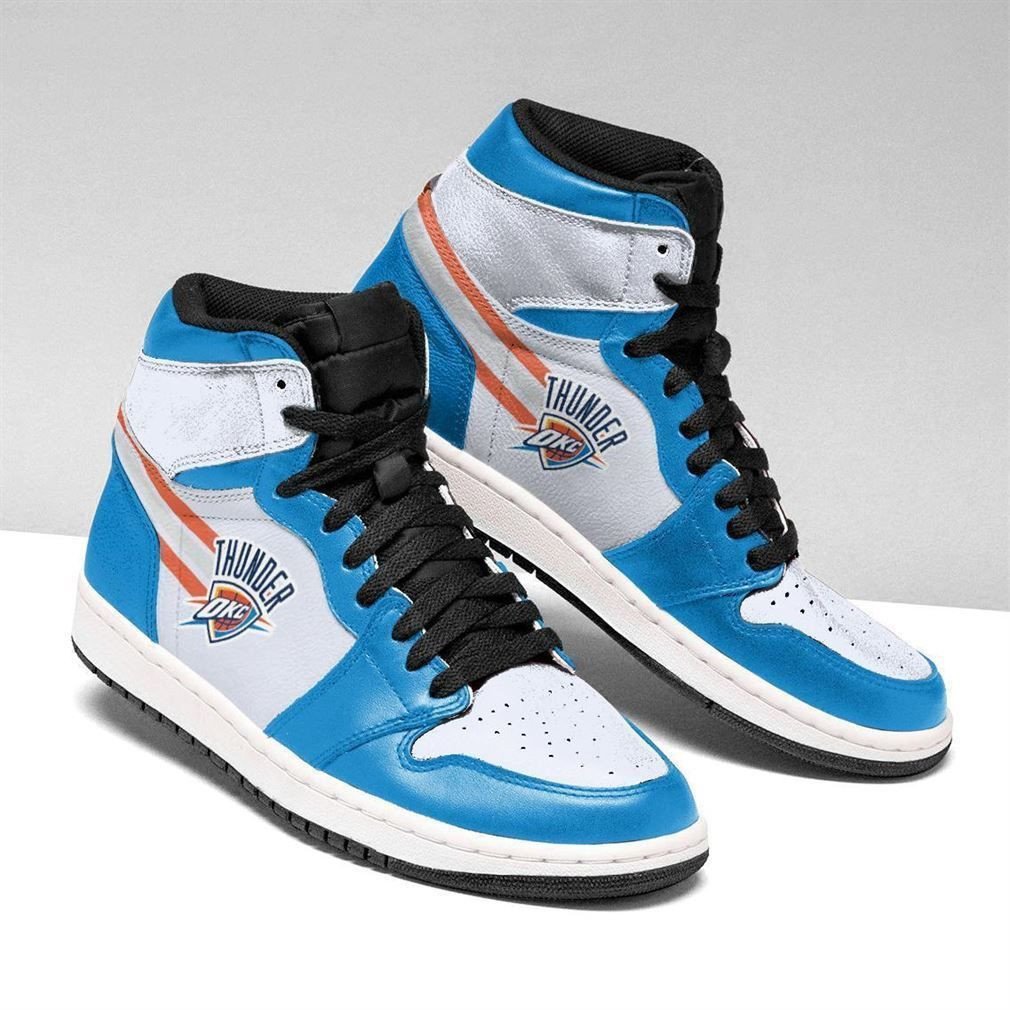 Oklahoma City Thunder NBA Basketball Fashion Sneakers Basketball Shoes Leather High Top Air Jordan Sneaker, Air Jordan Hightop