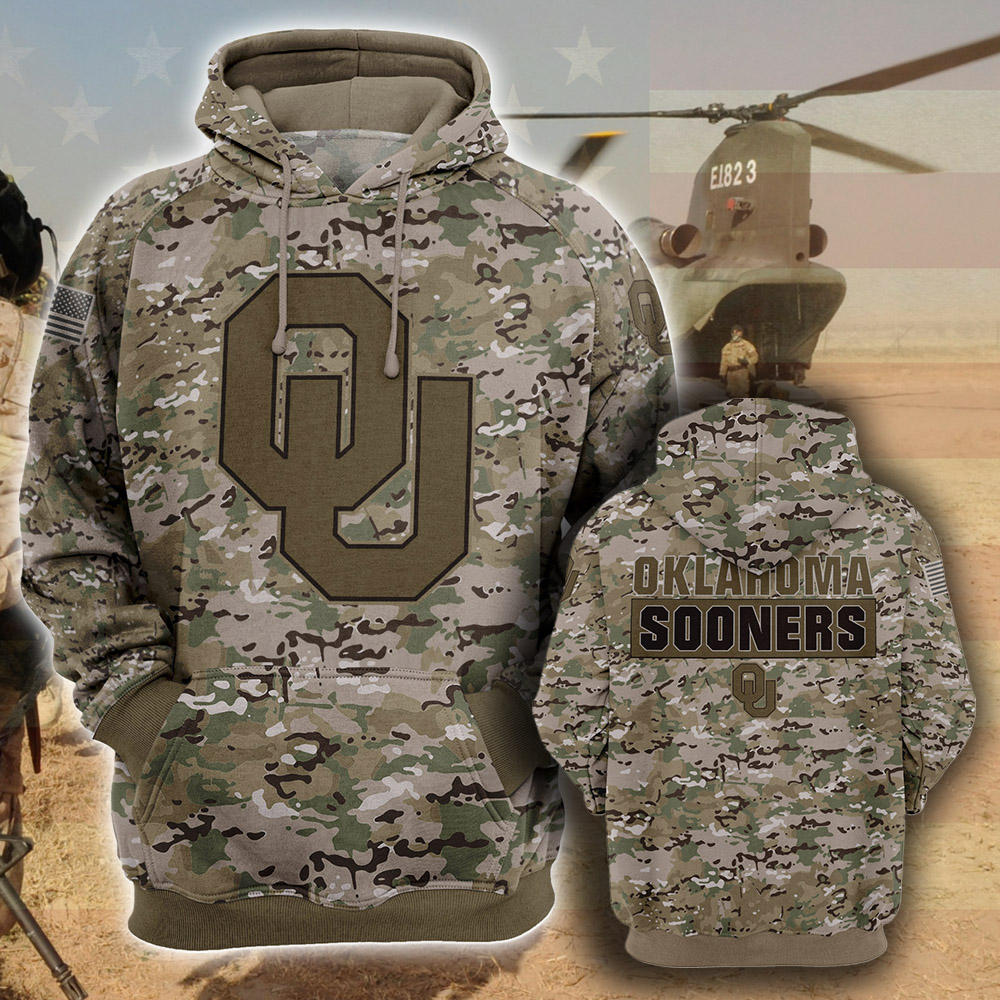 Oklahoma Sooners 3D Hoodie Camo Style Gift For Fans