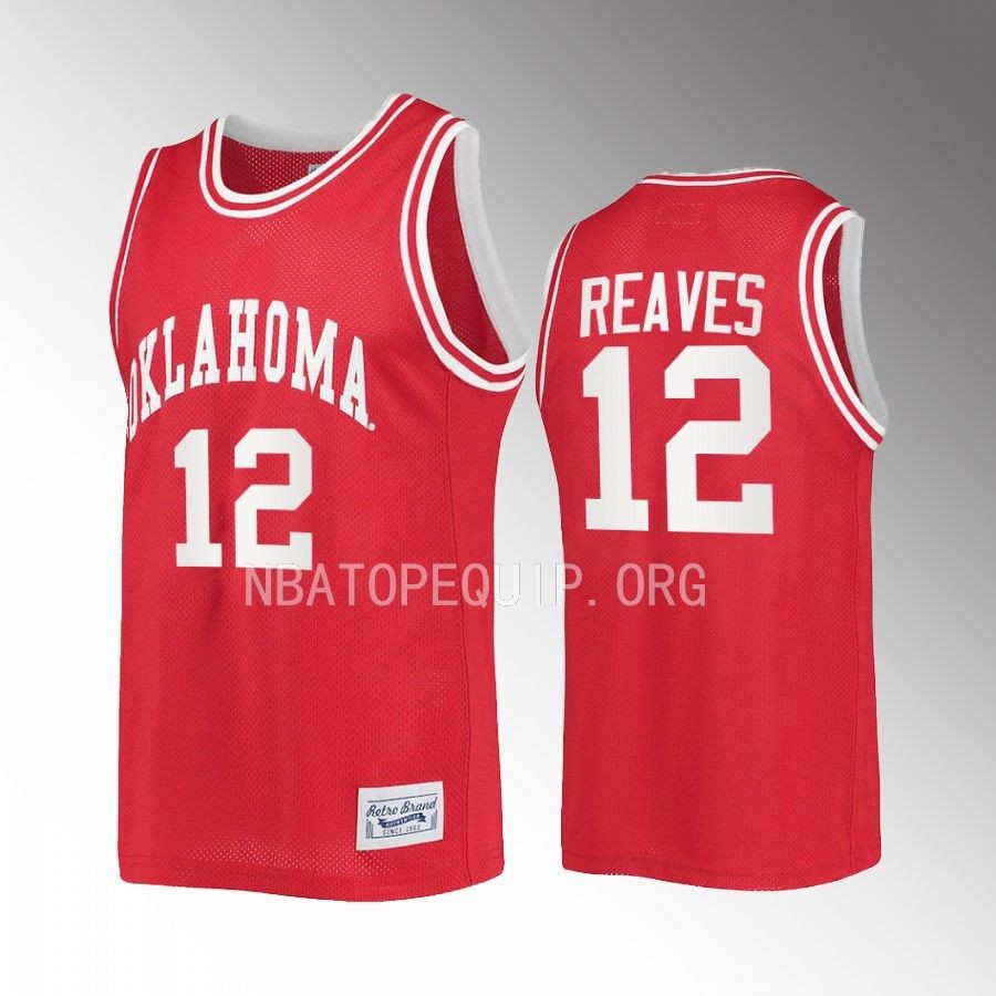 Oklahoma Sooners Austin Reaves Jersey Alumni Crimson Retro Uniform