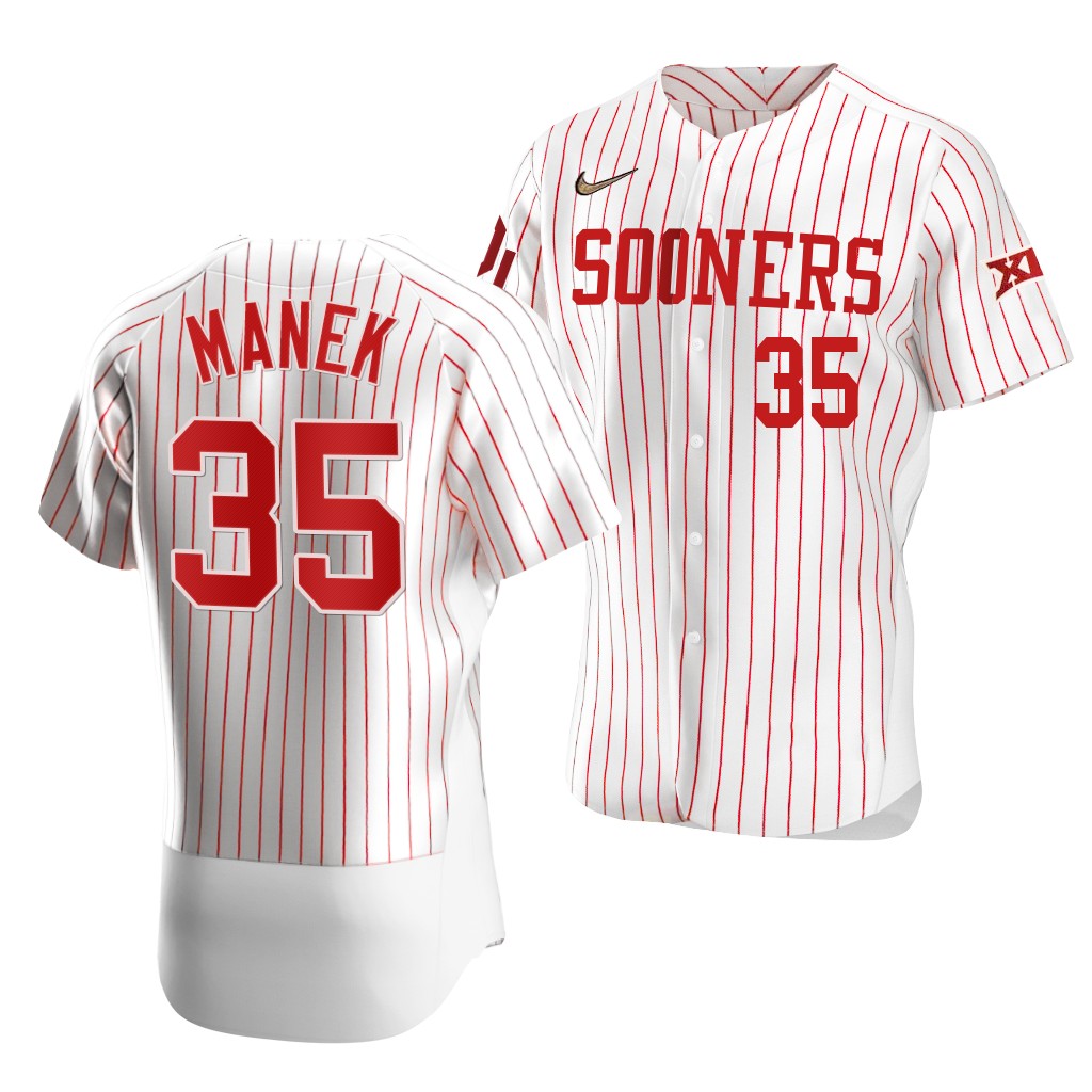 Oklahoma Sooners Brady Manek White 2021 Vapor Prime College Jersey