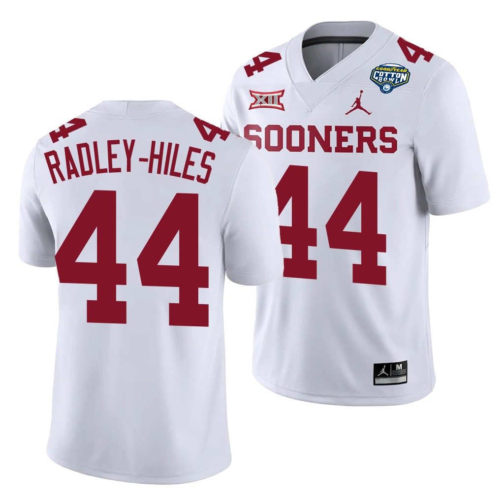 Oklahoma Sooners Brendan Radley-Hiles 2020 Cotton Bowl Classic White College Jersey