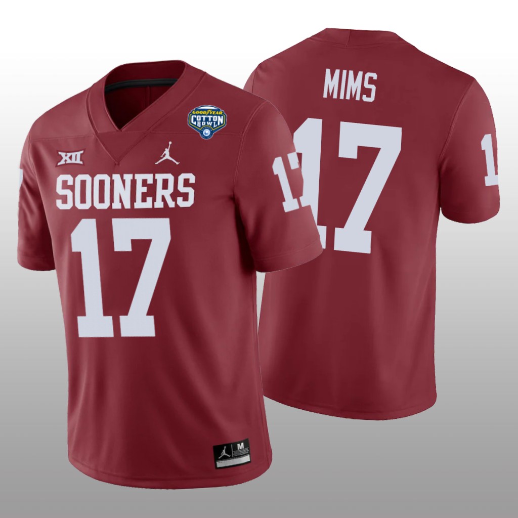 Oklahoma Sooners Crimson 2020 Cotton Bowl Game Marvin Mims Jersey