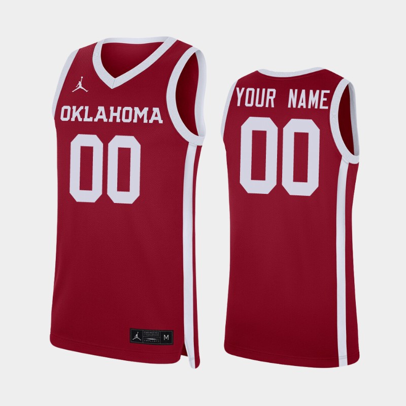 Oklahoma Sooners Crimson Custom Jersey