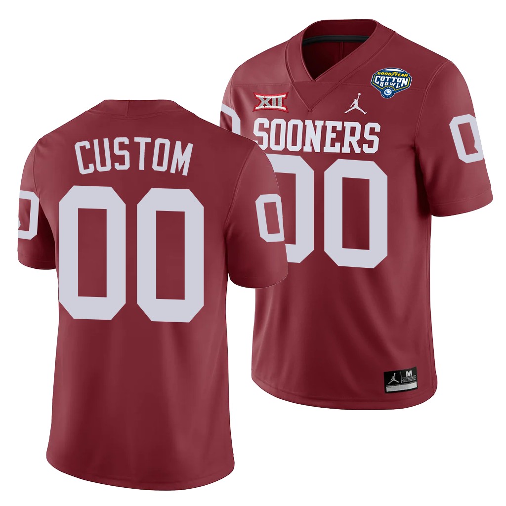 Oklahoma Sooners Custom 2020 Cotton Bowl Classic Crimson College Jersey