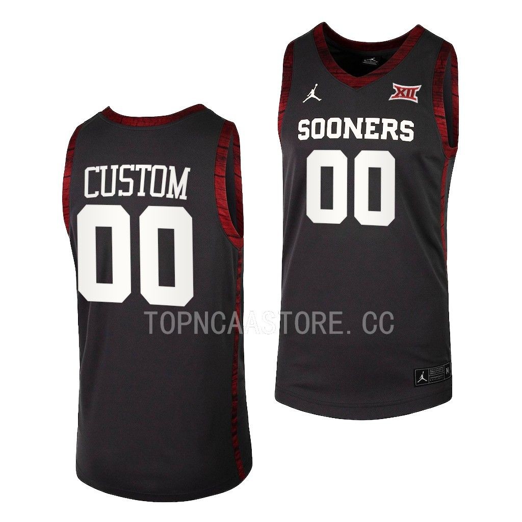 Oklahoma Sooners Custom College uniform Anthracite #00 Jersey 2022-23