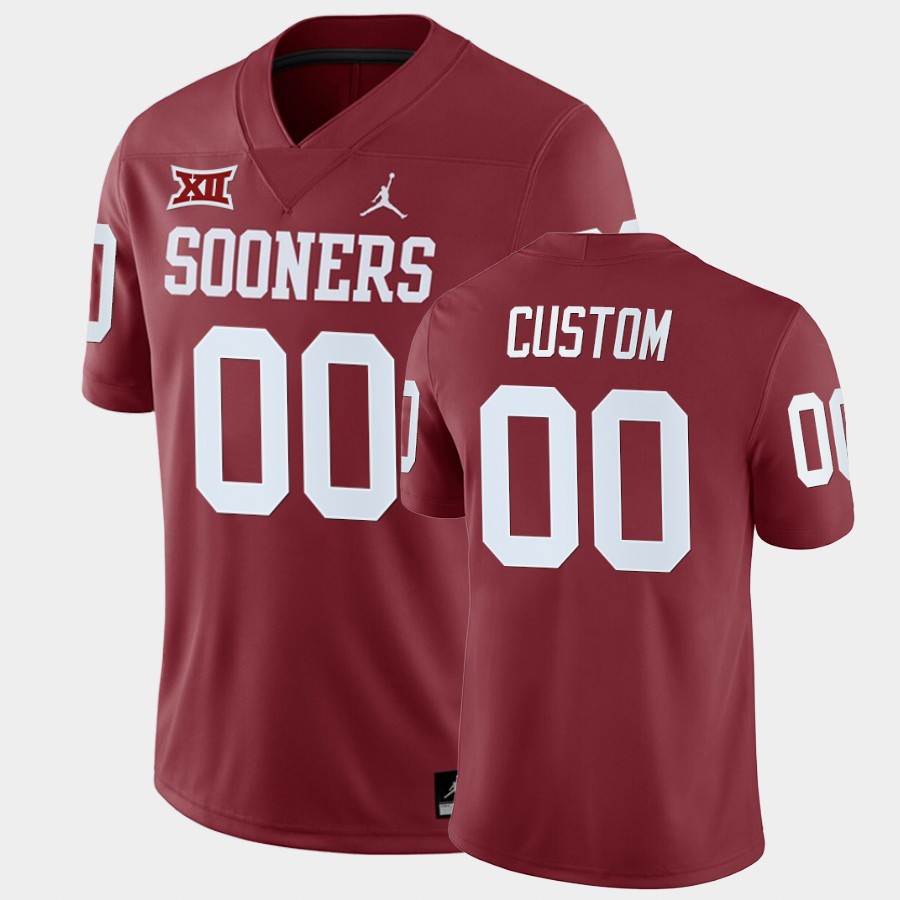 Oklahoma Sooners Custom Crimson Home Game Jersey NCAA