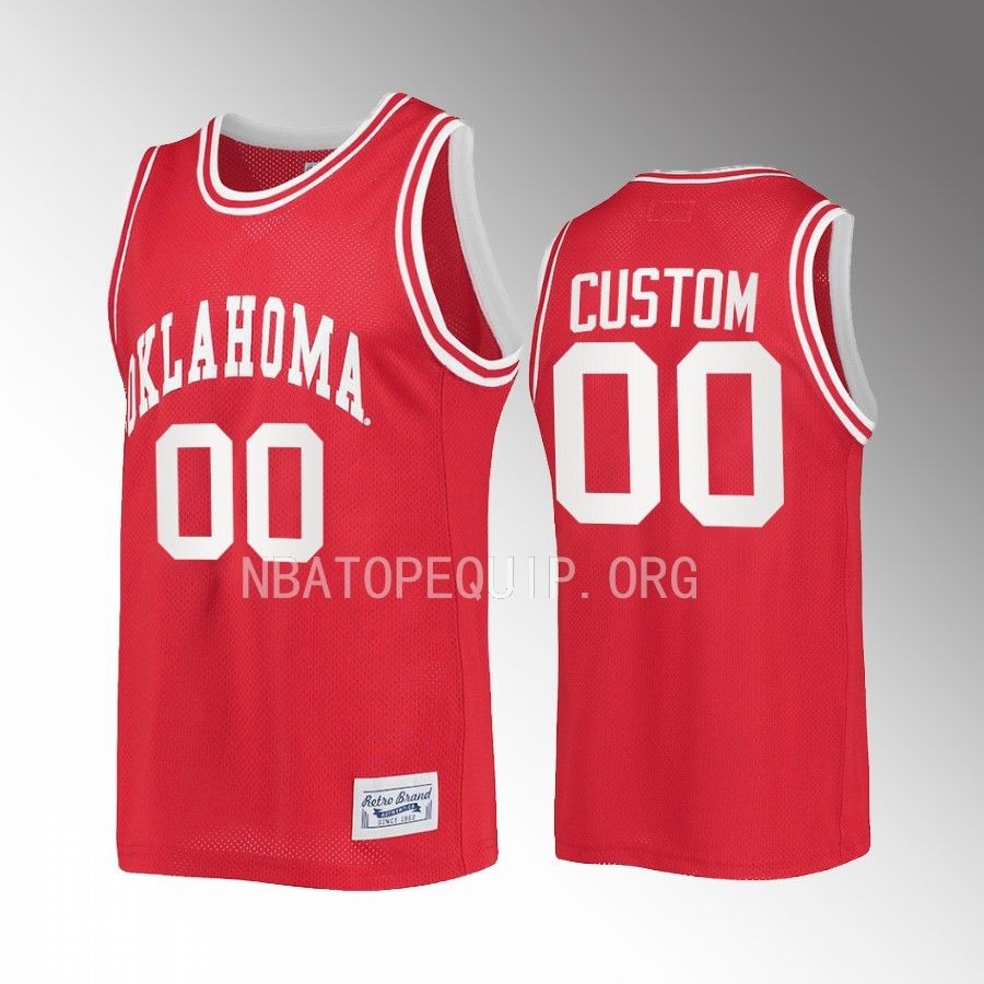 Oklahoma Sooners Custom Jersey 2022-23 Retro Crimson Classic Uniform