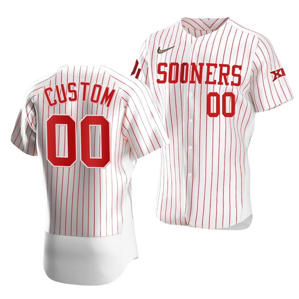 Oklahoma Sooners Custom White 2021 Vapor Prime College Jersey