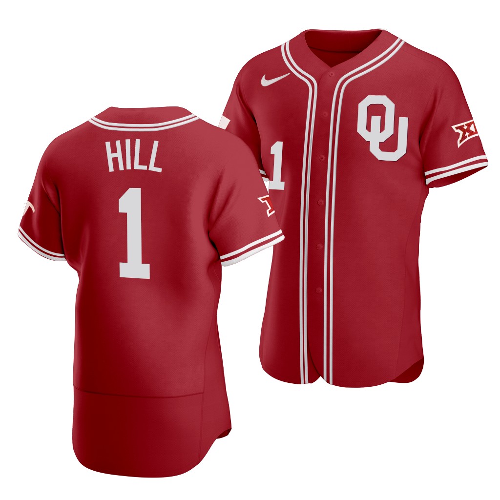Oklahoma Sooners Jalen Hill 2021 Vapor Prime Red College Jersey