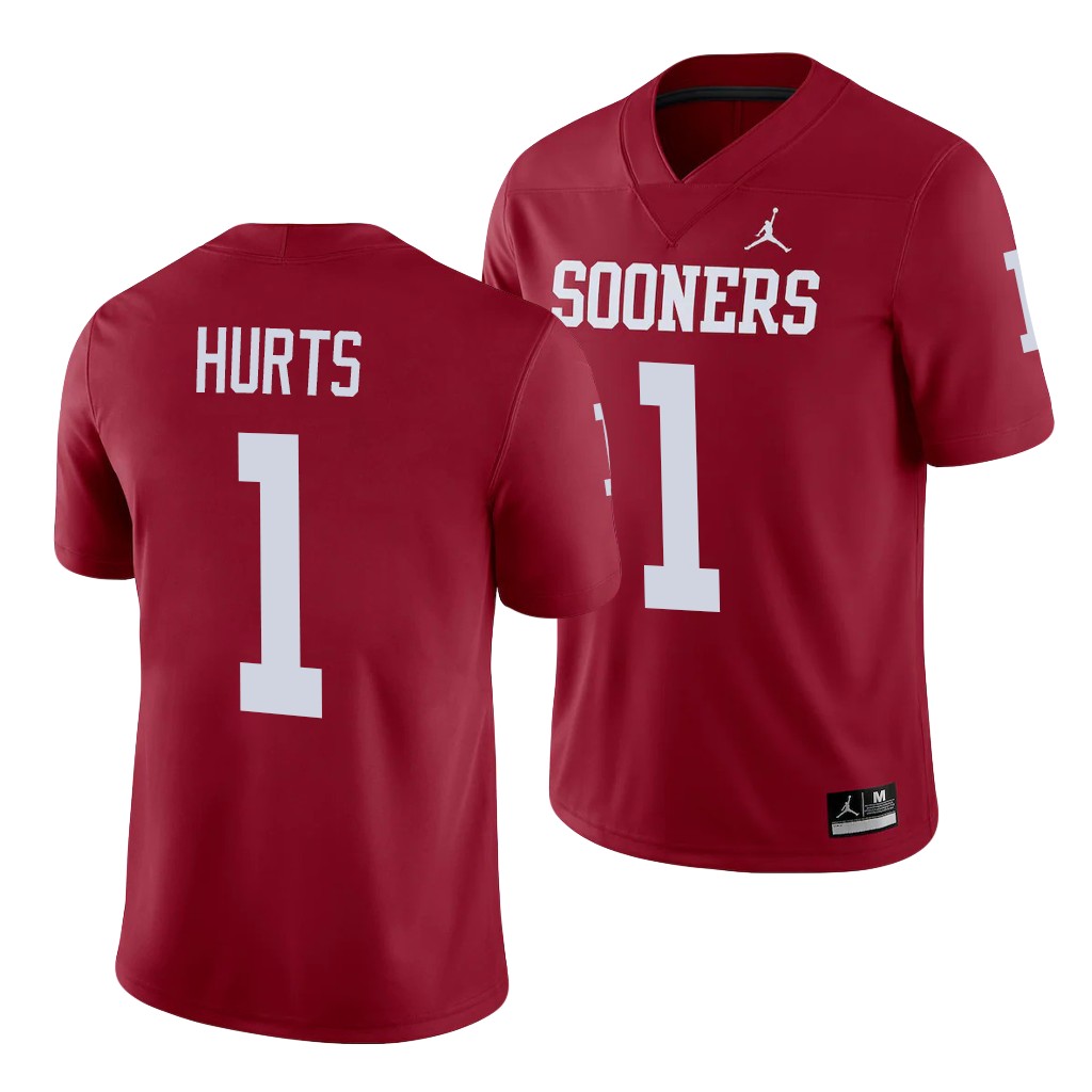 Oklahoma Sooners Jalen Hurts 1 Crimson Alumni Game Jersey Men's