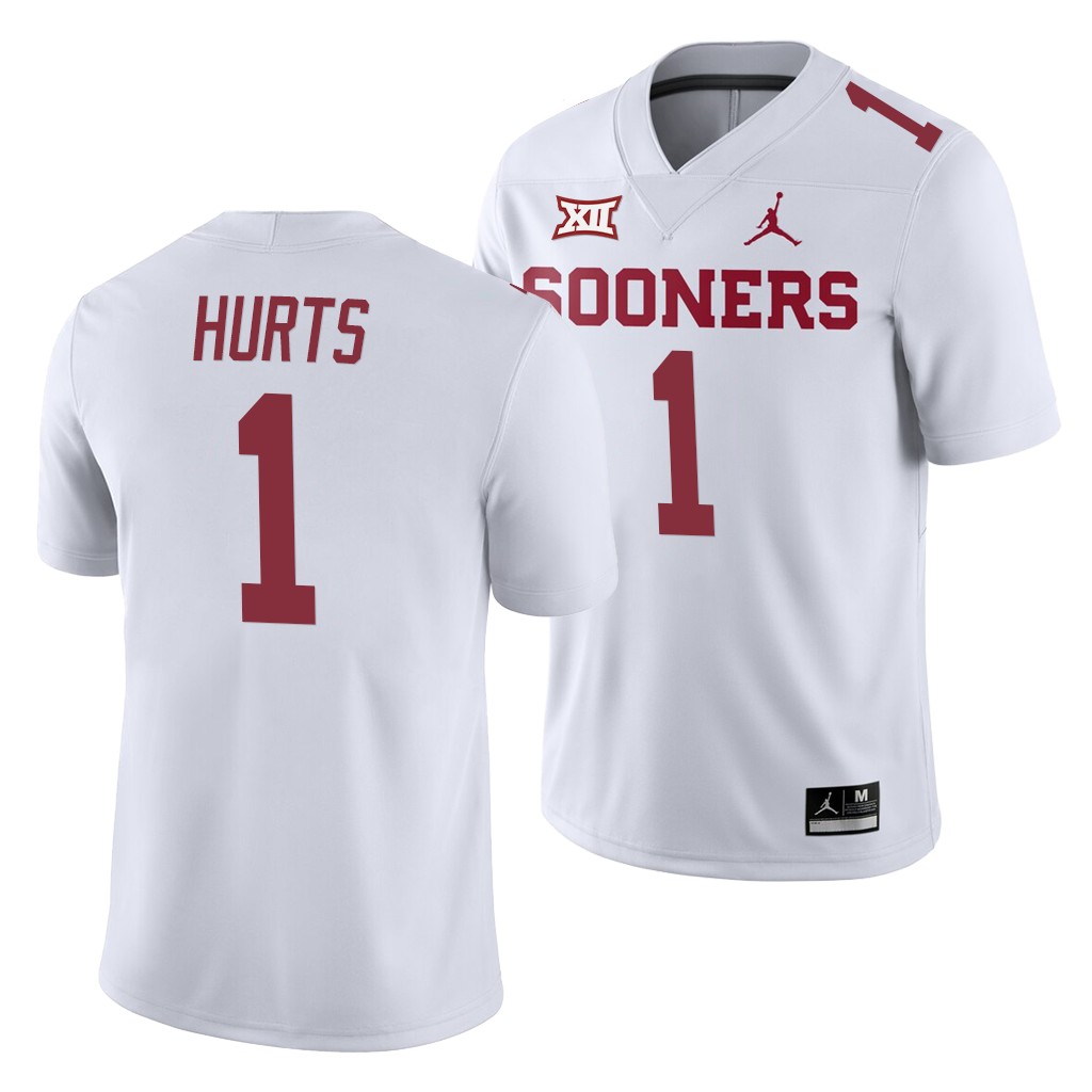 Oklahoma Sooners Jalen Hurts White College Away Game Jersey