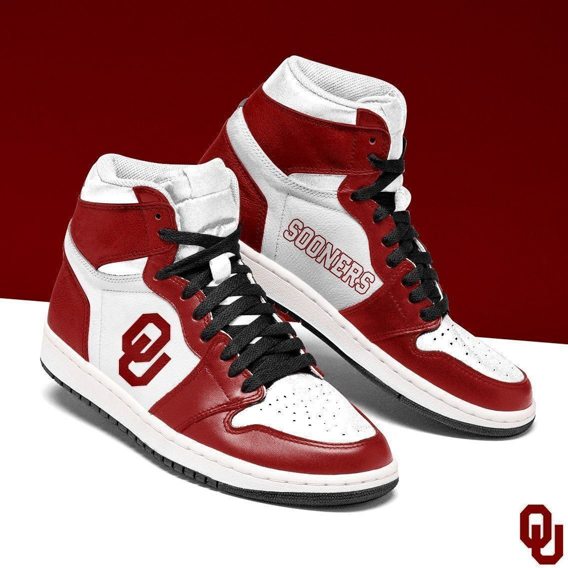 Oklahoma Sooners NCAA Fashion The best Sneakers Basketball Shoes Leather High Top Air Jordan Sneaker, Air Jordan Hightop